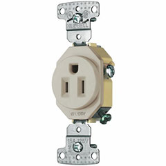 RECEPTACLE SINGLE SELF GROUN