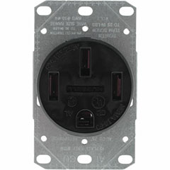 RANGE & DRYER RECEPTACLE 50A 3P 4WIRE BLACK