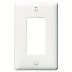 DECORATOR WALLPLATE 1-GANG WHITE