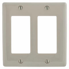 DECORATOR WALLPLATE 2-GANG IVORY