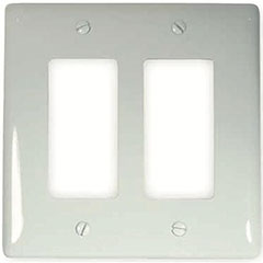 DECORATOR WALLPLATE MIDI 2-GANG WHITE