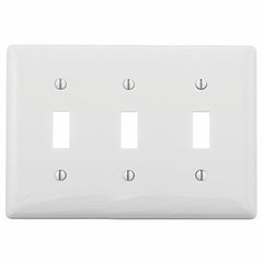 WALLPLATE TOGGLE 3-GANG WHIT