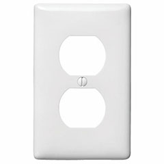 WALLPLATE 1-GANG DUPLEX WHITE