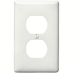 WALLPLATE MIDI 1-GANG DUPLEX WHITE