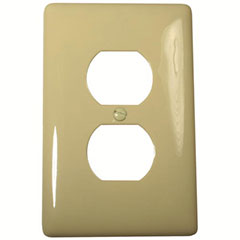 WALLPLATE MIDI 1-GANG DUPLEX IVORY