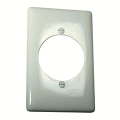 WALLPLATE MIDI 1-GANG RECEPTACLE WHITE