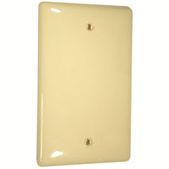 WALLPLATE 1-GANG BLANK IVORY