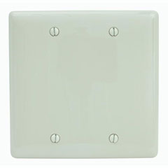 WALLPLATE 2-GANG BLANK IVORY