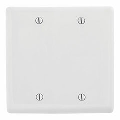 WALLPLATE MIDI 2-GANG BLANK WHITE