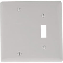 WALLPLATE TOGGLE 2-GANG BLANK WHITE