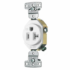 RECEPTACLE 20A SINGLE WHITE