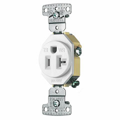 RECEPTACLE 20A SELF GROUND TAMPER PROOF WEATHER PROOF WHITE