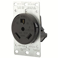 RECEPTACLE SGL 30A 125V BLK