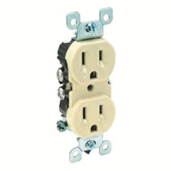 RECEPTACLE DUPLEX 2P 15A IVY