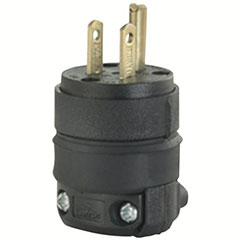 PLUG STR 5-15P 2P 3W BLK