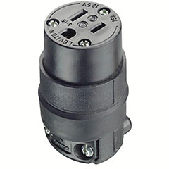 CONNECTOR 5-15R 2P 3W BLK