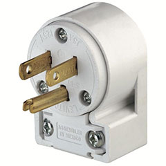 PLUG ANGLE 5-15P 2P 3W WHT