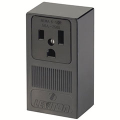 RECEPTACLE SURF 2P 50A BLK