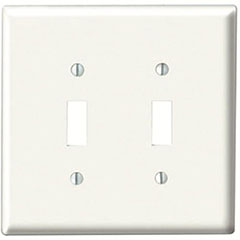 SWITCH TOGGLE 2-GANG PLATE W