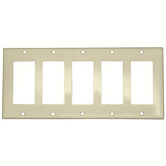 DECORA SWITCH 5-GANG PLATE W