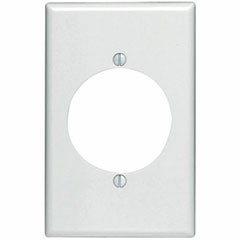 WALL PLATE FLUSH 1-GANG WHIT