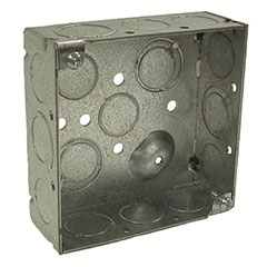 HUBBELL SQUARE BOX 4" TKO KNOCKOUTS 2-1/8" DEEP