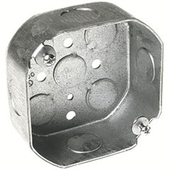 HUBBELL OCTAGON BOX 4" 4 1/2" KNOCKOUTS 1-1/2" DEEP