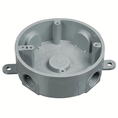 ROUND T BOX 4" GRAY