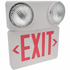 EMERGENCY 2-HEAD LED EXIT SI