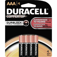 DURACELL BATTERY AAA 4 PACK