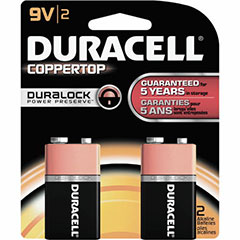 2PK DURACELL BATT 9V