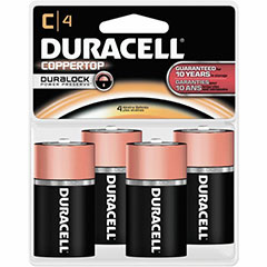 4PK DURACELL BATT C