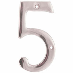 SOLID BRASS 4" NUMBER 5