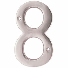 SOLID BRASS 4" NUMBER 8