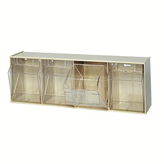 TILT BINS, 4 DRAWER IVORY