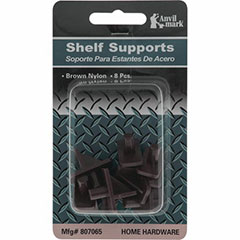 SHELF SUPPORT-PLASTIC 8/PK