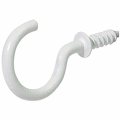 CUP HOOK VINYL WHITE