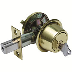 DEADBOLT SINGLE CYLINDER PB