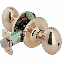 PRIVACY LOCKSET EGG KNOB PB