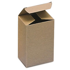 4 5/8 x 2 3/8 x 7 5/16" Kraft Reverse Tuck Folding Carton (250/case)