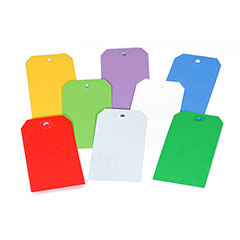 13 Point Plain Colored Tags - Individual Colors