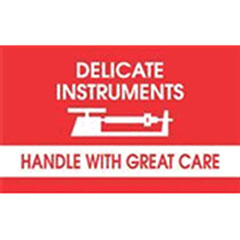 #DL1340  3 x 5"  Delicate Instruments Handle with Great Care Label