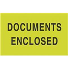 #DL2141  3 x 5"  Documents Enclosed Label