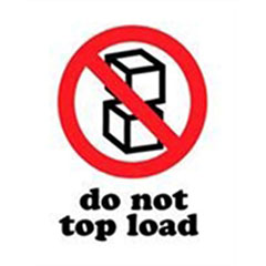 #DL4140  3 x 4"  Do Not Top Load Label