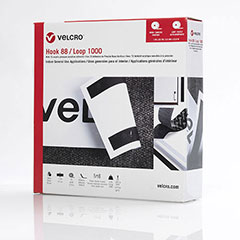 1"x25 yds VELCRO® Brand White Hook & Loop (1 Box)