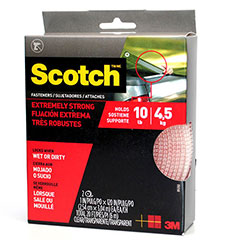 1"x10 ft (2 rolls/box) 3M Scotch® Extreme Dual Lock Hook & Loop