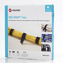 3/4"x25 yds VELCRO® Brand Black ONE-WRAP® Hook & Loop (1 Box)
