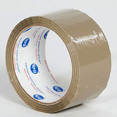 2" x 55 yds. 1.6 Mil Utility Grade Tan Hot Melt Carton Sealing Tape (36/Case)