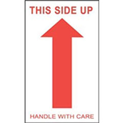 #DL1050 3 x 5" This Side Up Handle with Care (Arrow) Label