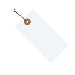 #1 2 3/4" x 1 3/8" Tyvek® Shipping Tags - Pre-wired (1000/case)